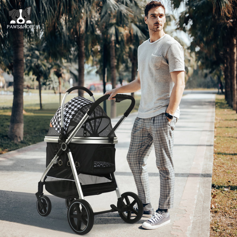 New 2-in-1 Large Capacity Pet Stroller