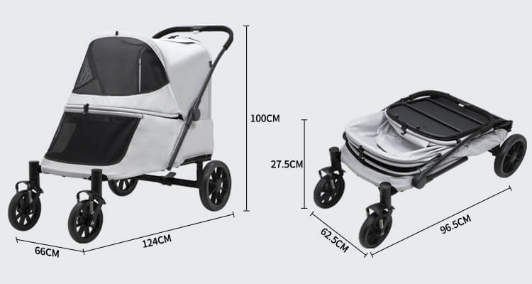 pet stroller size 